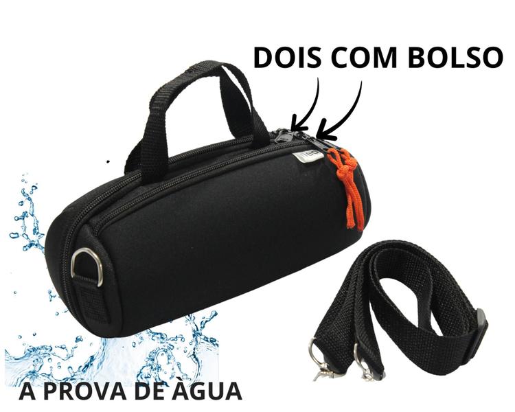 Imagem de Capa Case Proteção Estojo Para  Flip 6 Com Bolso e Alça Pronta Entrega