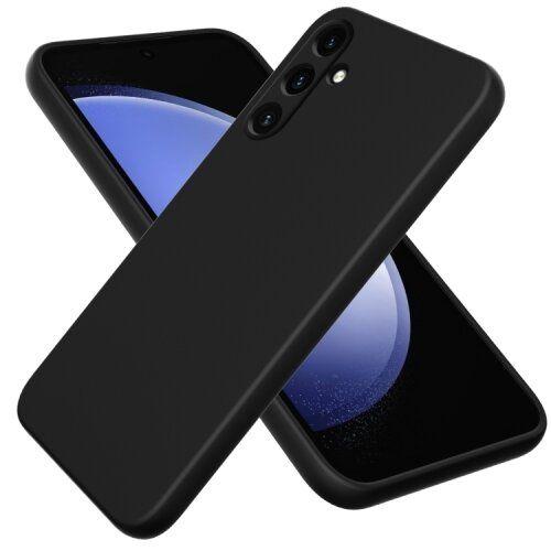 Imagem de Capa Case Silicone Aveludada Preta + Película Fosca Privacidade Para Samsung Galaxy A15