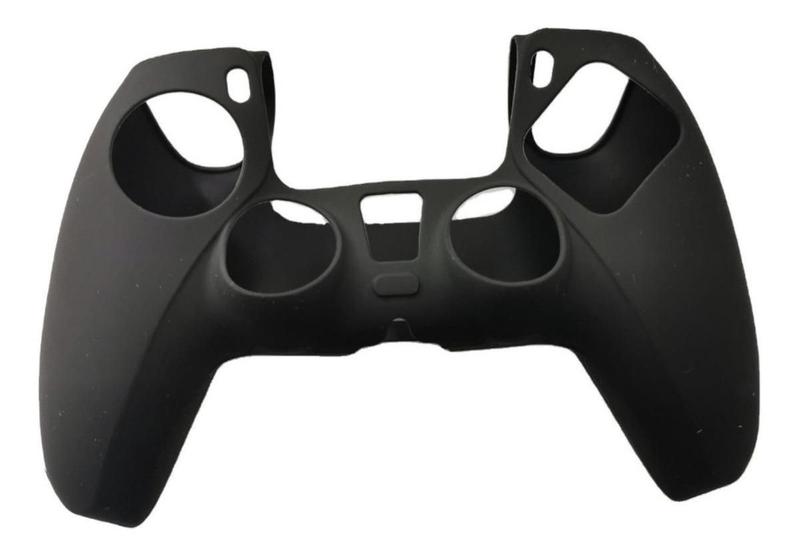 Imagem de Capa Case Silicone Controle Ps5 + Par Grips Borracha Preta