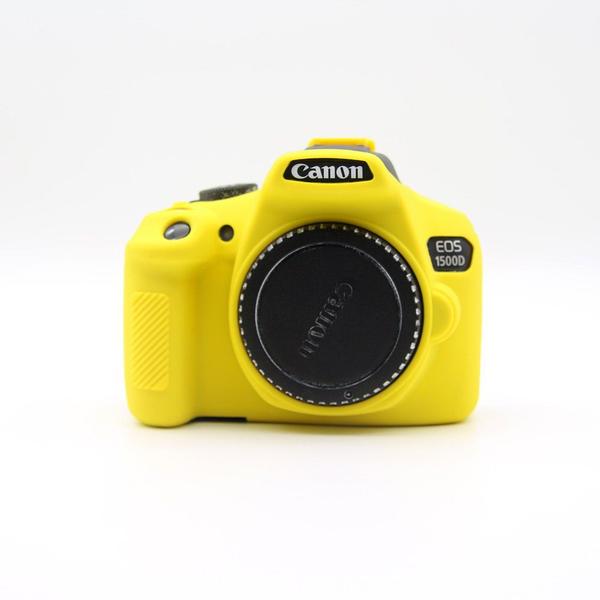 Imagem de Capa / Case Silicone Para Proteção Canon T6 1300d / T5 1200d Amarelo