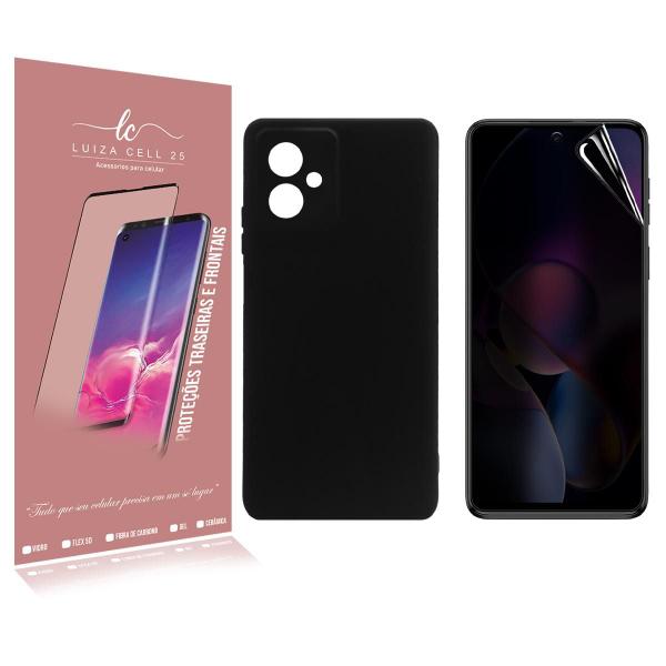 Imagem de Capa case Silicone Premium aveludada + Película De Hydrogel Privacidade Para Moto G54 XT2343 6.5  - Luiza Cell25