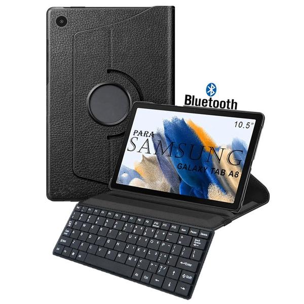 Imagem de capa case teclado giratoria p/ samsung Galaxy Tab A8 X200 X205