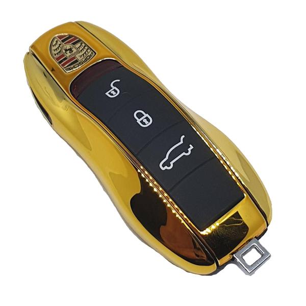 Imagem de Capa Chave Porsche Efeito Ouro L+S Cayenne Panamera Cayman