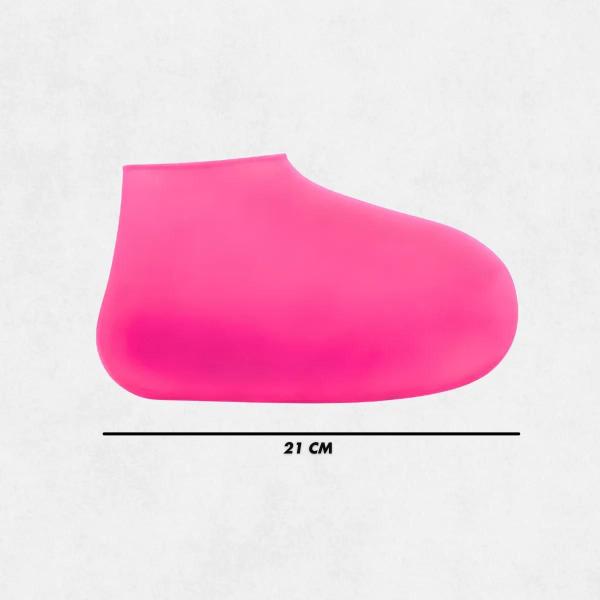 Imagem de Capa Chuva Calçados Silicone Protetor de Sapato Rosa - M