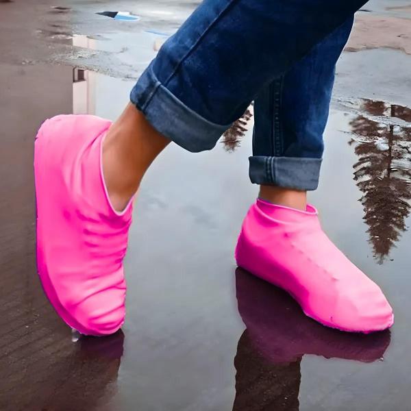 Imagem de Capa Chuva Calçados Silicone Protetor de Sapato Rosa - M