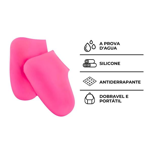 Imagem de Capa Chuva para Calçados Silicone Protetor de Sapato-  Rosa