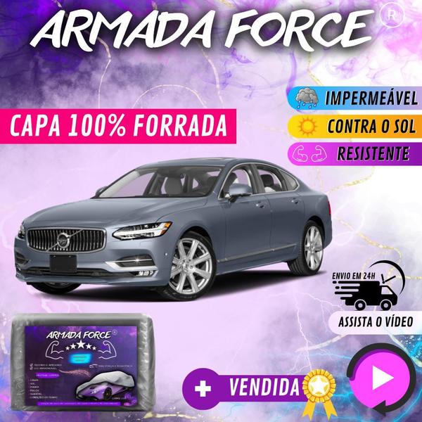 Imagem de Capa Cobrir Carro 100% Forrada Armada Force 100% Impermeável Forro Total Protege Sol Chuva Lona Proteção Automotiva