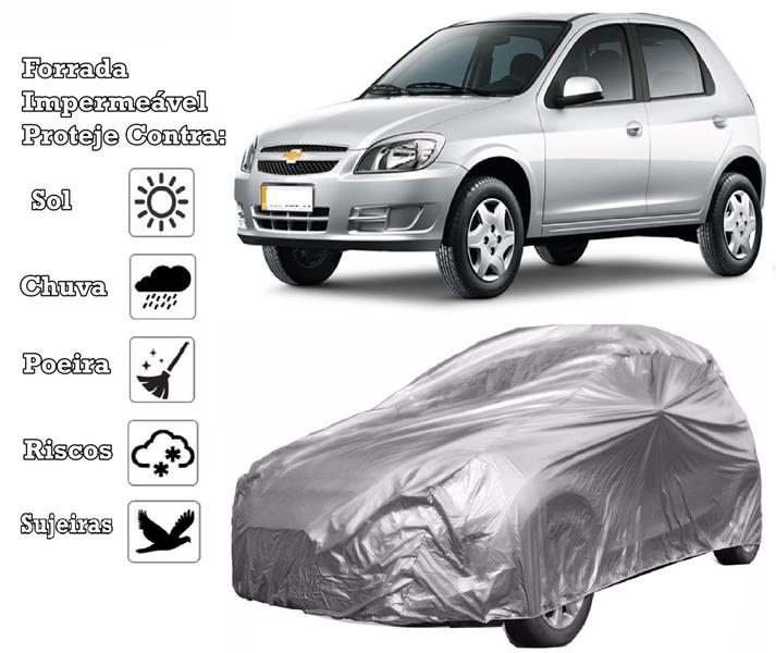 Capa Cobrir Carro Celta Forrada e 100% Impermeável Bezz Protege Sol e Chuva - Zna Bezzter Imagem de Capa Cobrir Carro Celta Forrada e 100% Impermeável Bezz Protege Sol e Chuva
