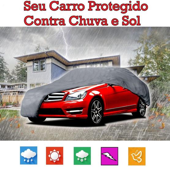 Imagem de Capa Cobrir Carro Corsa Hatch Forrada e 100% Impermeável Bezz Protege Sol e Chuva