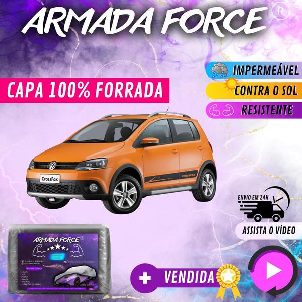Capa Cobrir Carro CROSS FOX 100% Forrada Armada Force 100% Impermeável Forro Total Protege Sol Chuva Poeira Lona Proteção Automotiva Hatch e Sedan Imagem de Capa Cobrir Carro CROSS FOX 100% Forrada Armada Force 100% Impermeável Forro Total Protege Sol Chuva Poeira Lona Proteção Automotiva Hatch e Sedan