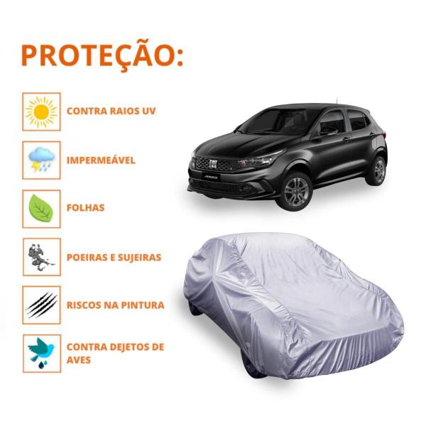 Imagem de Capa Cobrir Carro Fiat Argo Proteção E Qualidade Impermeável