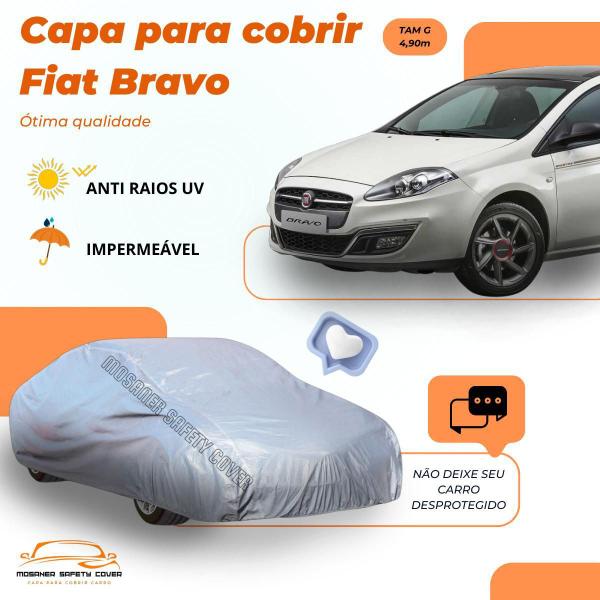 Imagem de Capa Cobrir Carro Fiat Bravo Protege Qualidade Impermeável