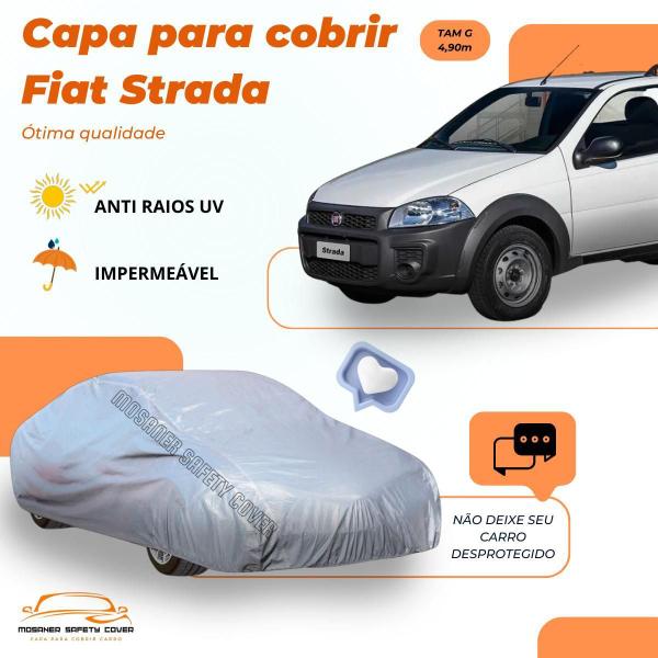 Imagem de Capa Cobrir Carro Fiat Strada Com Ótima Proteção Impermeável