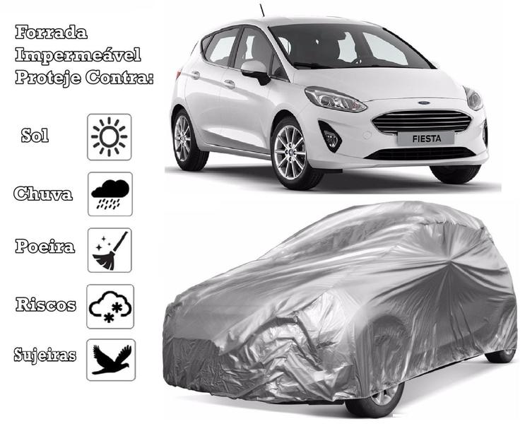Capa Cobrir Carro Ford Fiesta Forrada E 100% Impermeável - Zna Bezzter Imagem de Capa Cobrir Carro Ford Fiesta Forrada E 100% Impermeável
