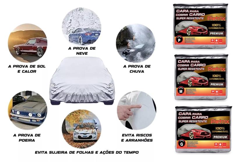 Imagem de Capa Cobrir Carro Gol Volks  e Impermeável Protege Sol e Chuva Pietrix