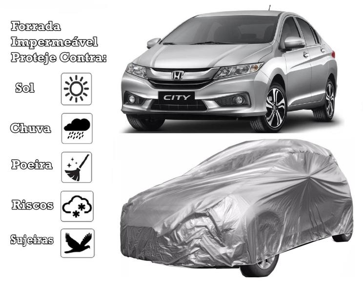 Capa Cobrir Carro Honda City Forrada E 100% Impermeável - Zna Bezzter Imagem de Capa Cobrir Carro Honda City Forrada E 100% Impermeável