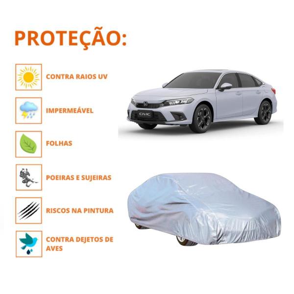 Imagem de Capa Cobrir Carro Honda Civic Protege Qualidade Impermeável