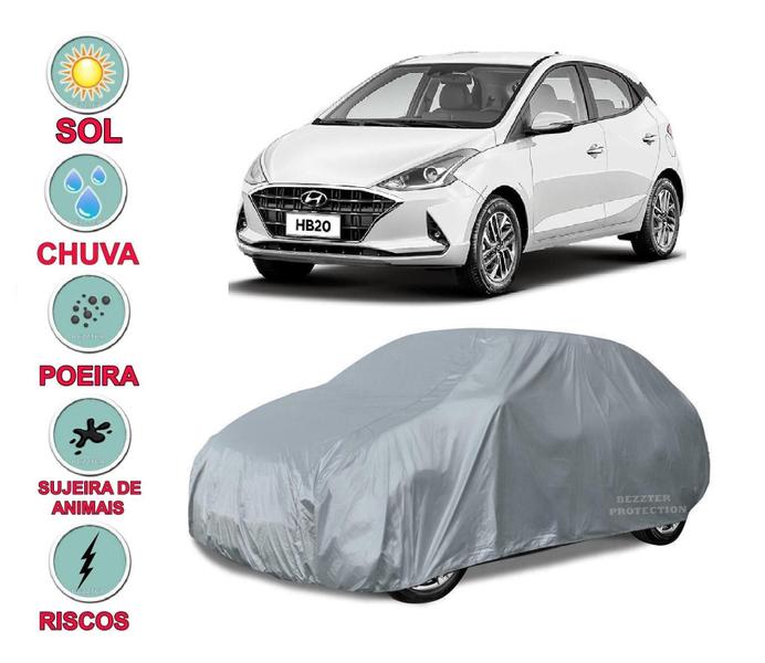 Imagem de Capa Cobrir Carro Hyundai Hb20 100% Impermeável Proteção Total Bezzter Protection