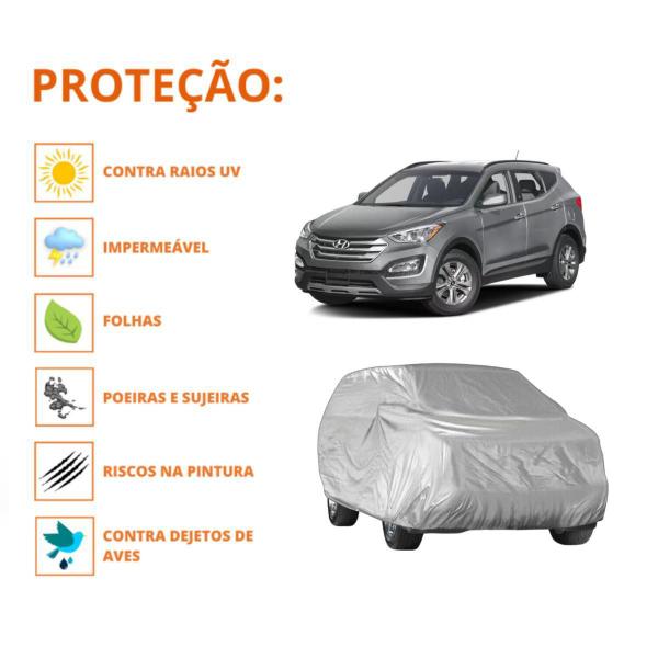 Imagem de Capa Cobrir Carro Santa Fé Proteção E Qualidade Impermeável