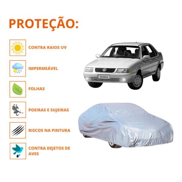 Capa Cobrir Carro Volkswagen Santana Proteção Impermeável - Mosaner Store Imagem de Capa Cobrir Carro Volkswagen Santana Proteção Impermeável