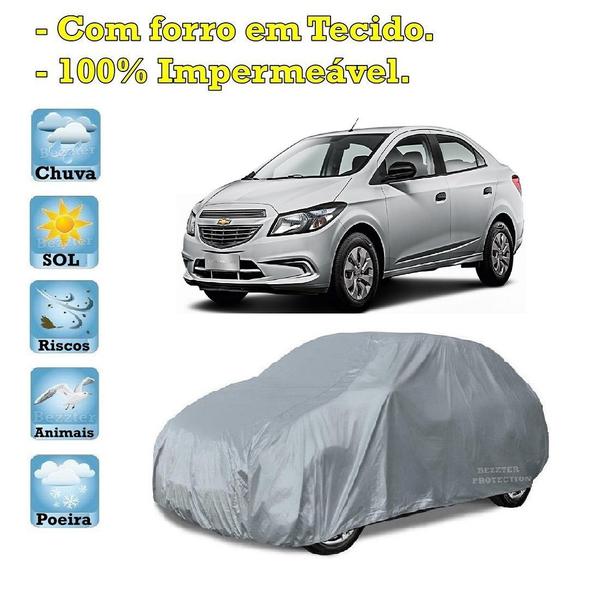 Imagem de Capa com forro cobrir carro Chevrolet Prisma 100% Impermeável Proteção Bezzter