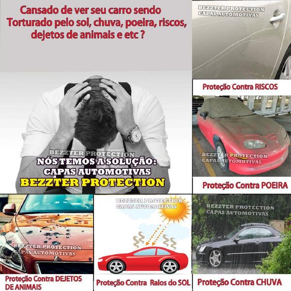 Capa com forro cobrir carro Hyundai HB20 Hatch 100% Impermeável Proteção Bezzter Imagem de Capa com forro cobrir carro Hyundai HB20 Hatch 100% Impermeável Proteção Bezzter