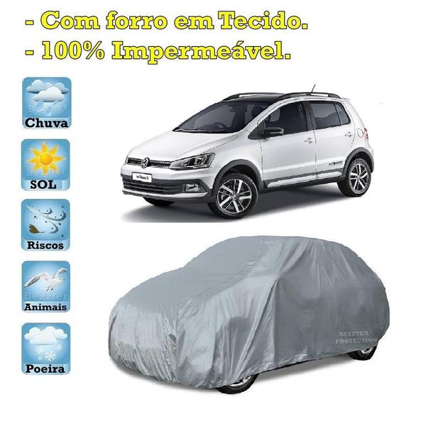 Imagem de Capa com forro cobrir carro Volkswagen Cross Fox 100% Impermeável Proteção Bezzter