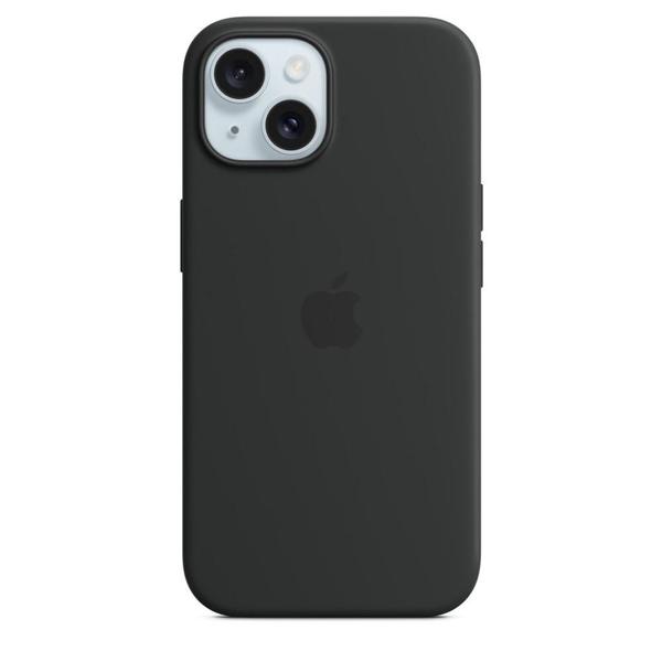 Capa com MagSafe para iPhone 15, Apple, Silicone, Preto