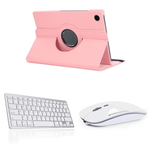 Capa com teclado bluetooth e Mouse bluetooth para tablet Samsung Galaxy Tab S6 Lite P615 P610 Acessorios Originais para Tablets e iPads Magazine Escorrega