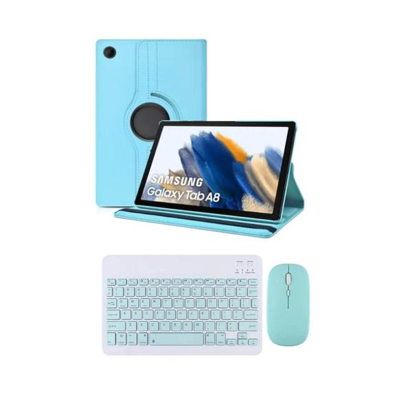 Imagem de Capa Com Teclado E Mouse Bluetooth P/ Tablet Galaxy A8 X200 X205