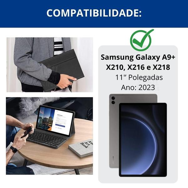 Imagem de Capa Com Teclado Para Samsung Galaxy Tab A9+ Sm-X210