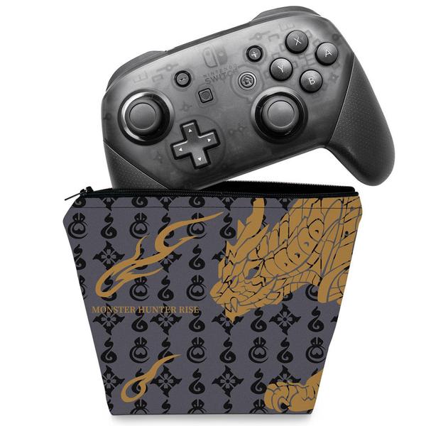 Imagem de Capa Compatível Nintendo Switch Pro Controle Case - Monster Hunter Rise