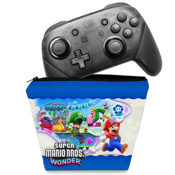 Imagem de Capa Compatível Nintendo Switch Pro Controle Case - Super Mario Bros. Wonder