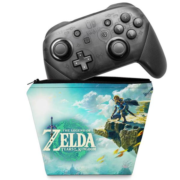 Imagem de Capa Compatível Nintendo Switch Pro Controle Case - Zelda Tears of the Kingdom