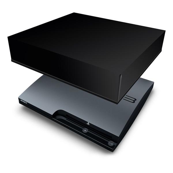 Imagem de Capa Compatível PS3 Slim Anti Poeira - Preta All Black