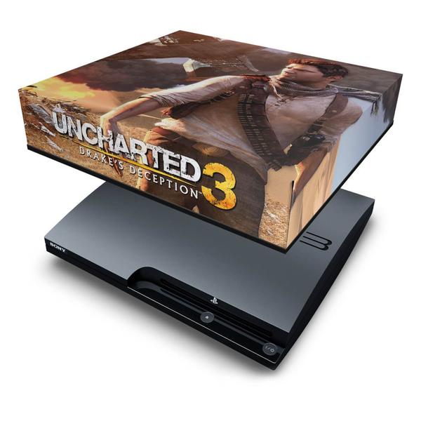 Imagem de Capa Compatível PS3 Slim Anti Poeira - Uncharted 3