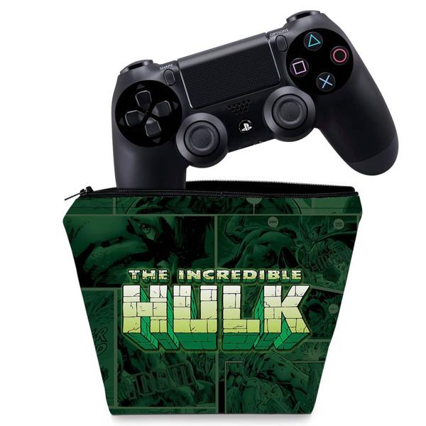 Imagem de Capa Compatível PS4 Controle Case - Hulk Comics