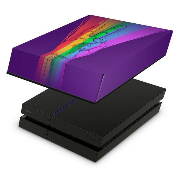 Imagem de Capa Compatível PS4 Fat Anti Poeira - Rainbow Colors Colorido