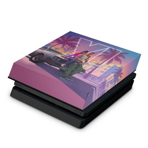 Imagem de Capa Compatível PS4 Slim Anti Poeira - GTA 6 VI