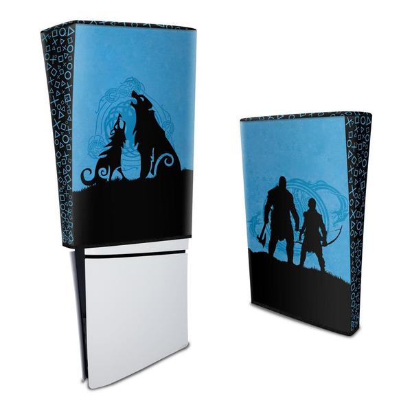 Imagem de Capa compatível PS5 Slim Vertical Anti Poeira - God of War Ragnarok Edition