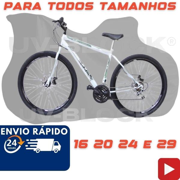 Imagem de Capa Couro Bicicleta Forrada Impermeável Cinza Aro 20 - 29