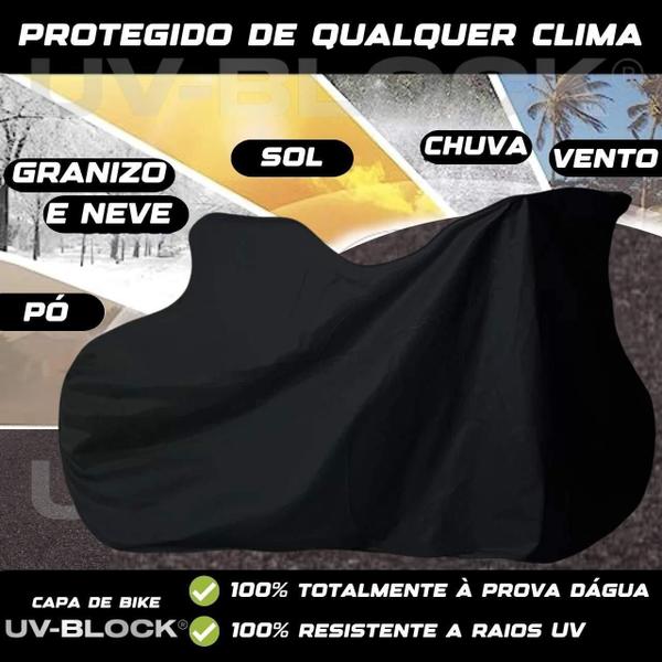 Imagem de Capa Couro Bicicleta Forrada Impermeável Preto Aro 20 - 29