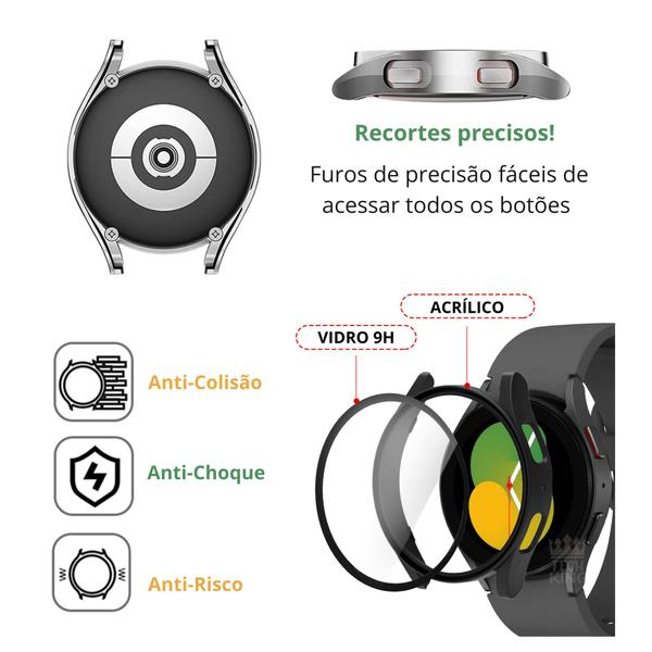 Imagem de Capa de Acrílico Com Tela de Vidro Para Galaxy Watch 4 40mm