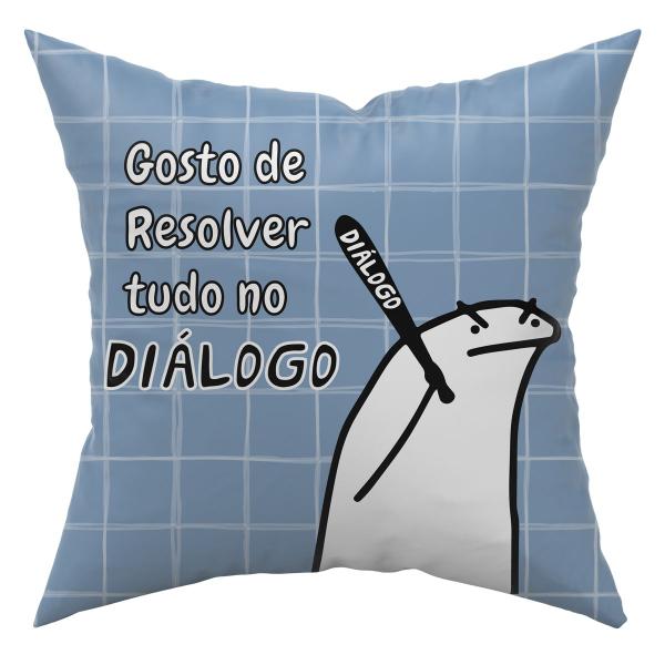 Imagem de Capa de Almofada Avulsa Flork Meme Humor c/ Frases 45cm x 45cm