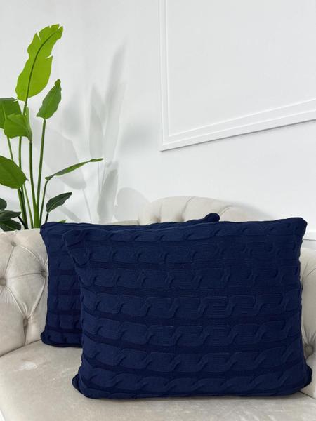 Capa De Almofada Decorativa Tricot 60x40 Sofa Cama - Calu Tricot Imagem de Capa De Almofada Decorativa Tricot 60x40 Sofa Cama
