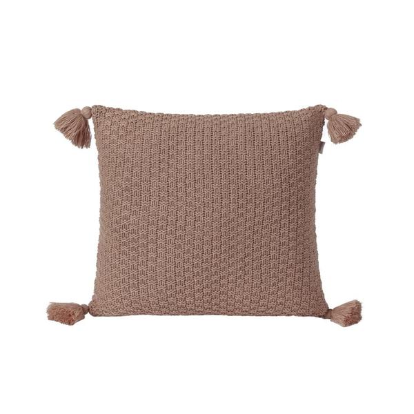 Imagem de Capa de Almofada Pompom Decorativa Tricot 45x45cm Com zíper Istambul