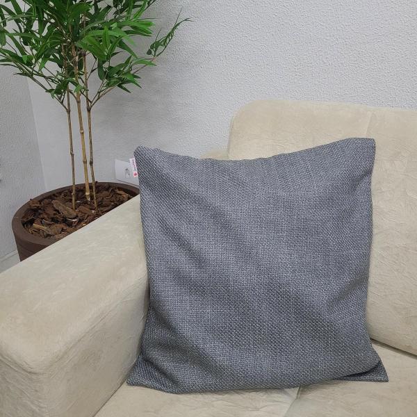 Imagem de Capa De Almofada Sala Luxo 50X50 Suede Com Ziper Cinza Claro