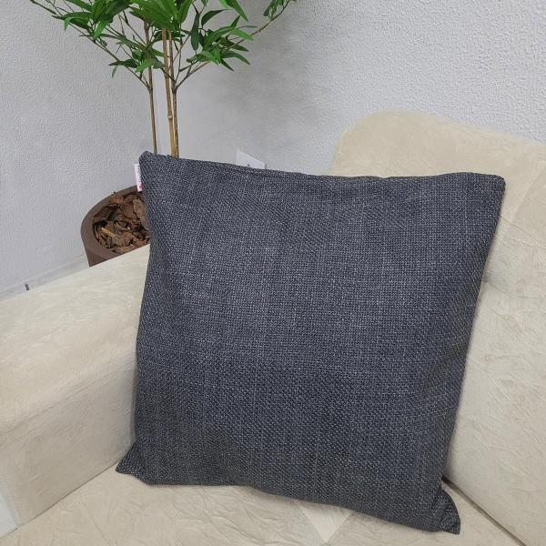 Imagem de Capa De Almofada Sala Luxo 50X50Cm Suede Com Ziper Cinza