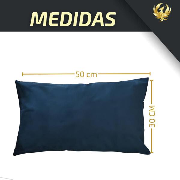 Imagem de Capa De Almofada Suede Retangular Decorativas 50cm X 30cm