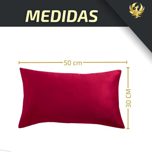 Imagem de Capa De Almofada Suede Retangular Decorativas 50cm X 30cm